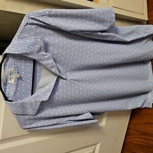 Peter Millar Blue Casual 3/4 Button Shirt
